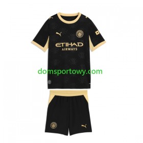 Koszulka Manchester City Dziecięcy Wyjazdowe Koszulki Piłkarskie 2026-2027 Krótki Rękaw